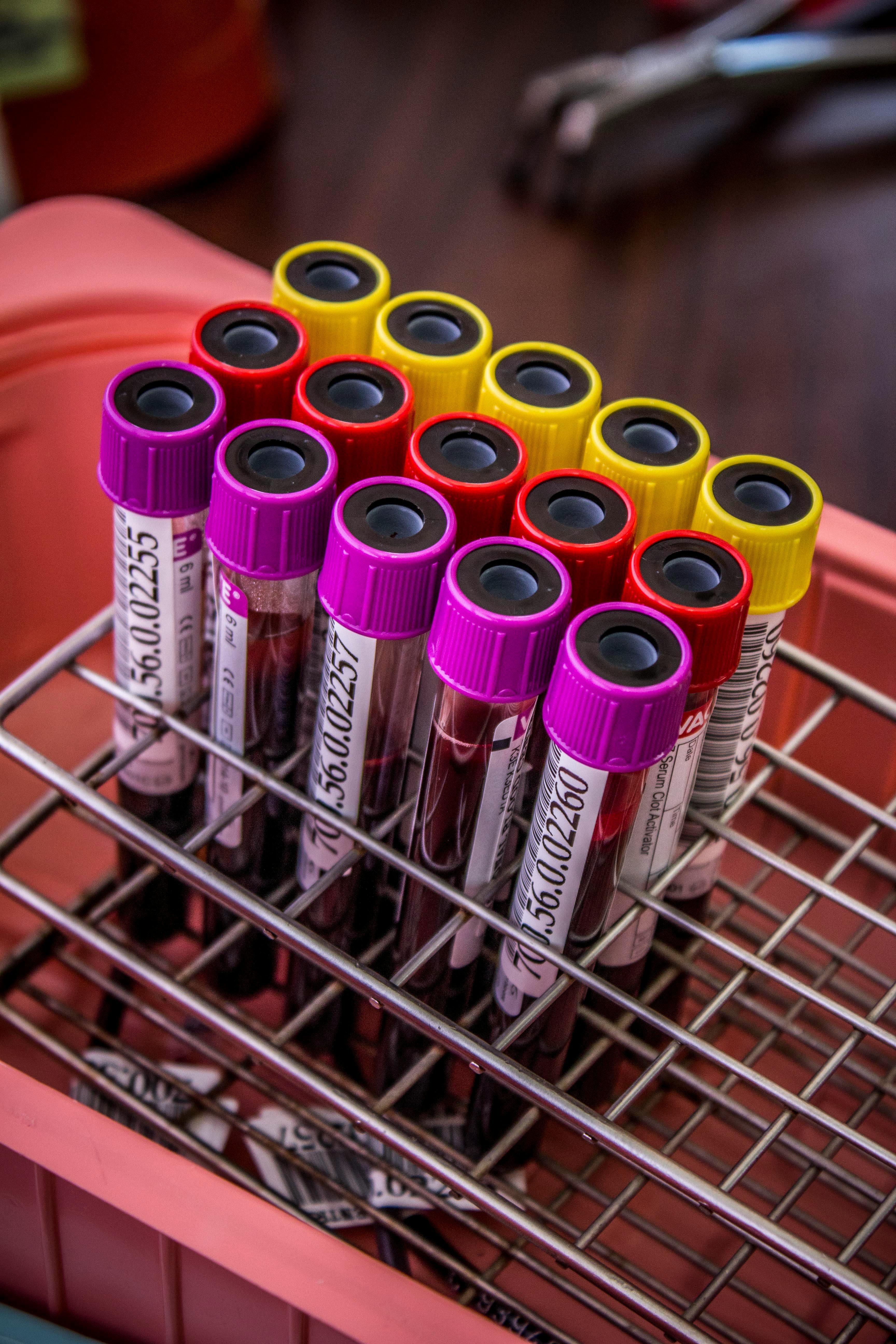 Blood units in cold storage